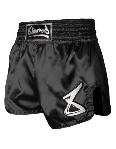 Short de boxe thaï 8 Weapons Strike noir