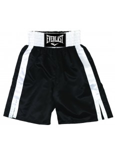 Short de boxe Everlast "Pro boxing trunks" noir/blanc