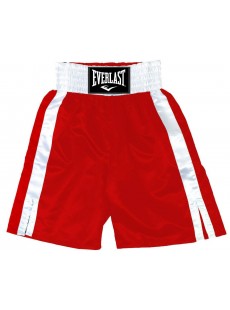 Short de boxe Everlast "Pro boxing trunks" rouge/blanc