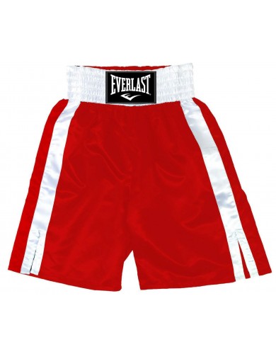 Short de boxe Everlast "Pro boxing trunks" rouge/blanc Short de boxe Everlast "Pro boxing trunks" rouge/blanc