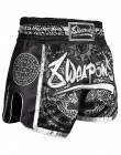 Short Muay thaï 8 Weapons Carbone Sak Yant Tigers noir