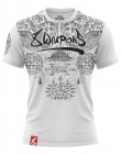 T-shirt Boxe thaï 8 Weapons Yantra blanc