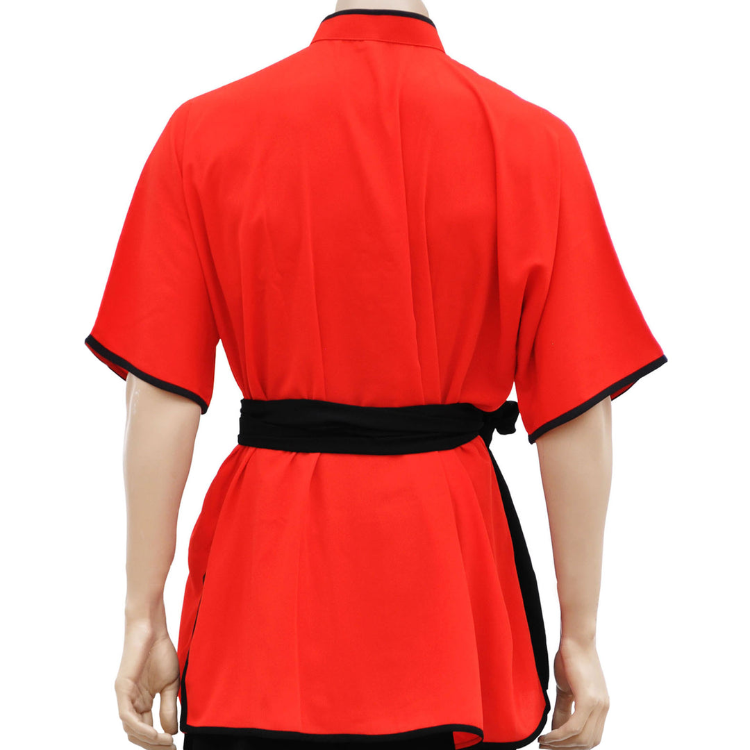 Haut de tenue Chang Quan classique rouge brandebourgs noir