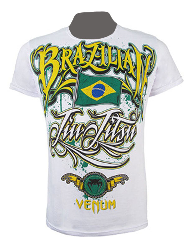 T-shirt Venum BJJ Auriverde Craetive Line Blanc