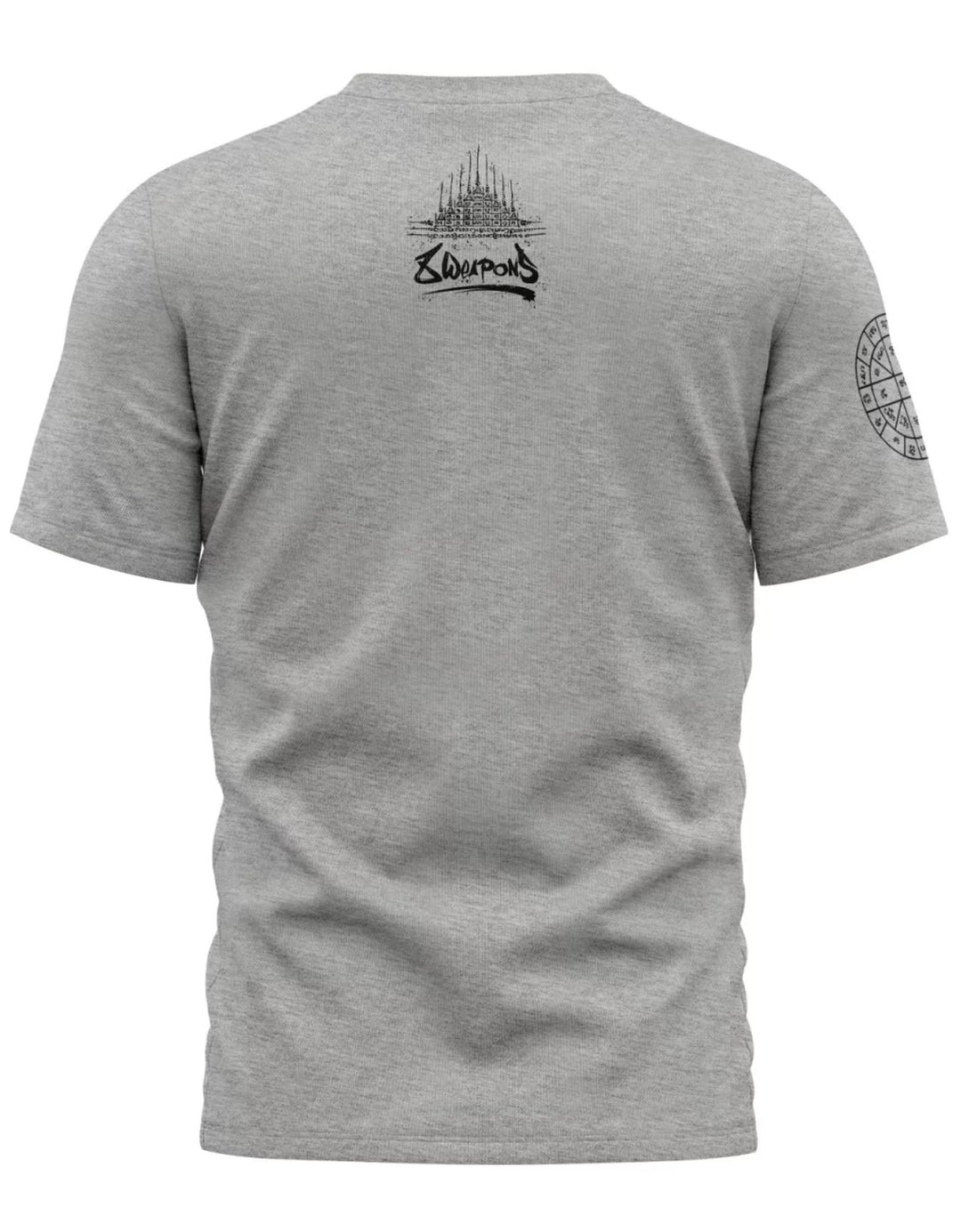 T-shirt Boxe thaï 8 Weapons Yantra gris