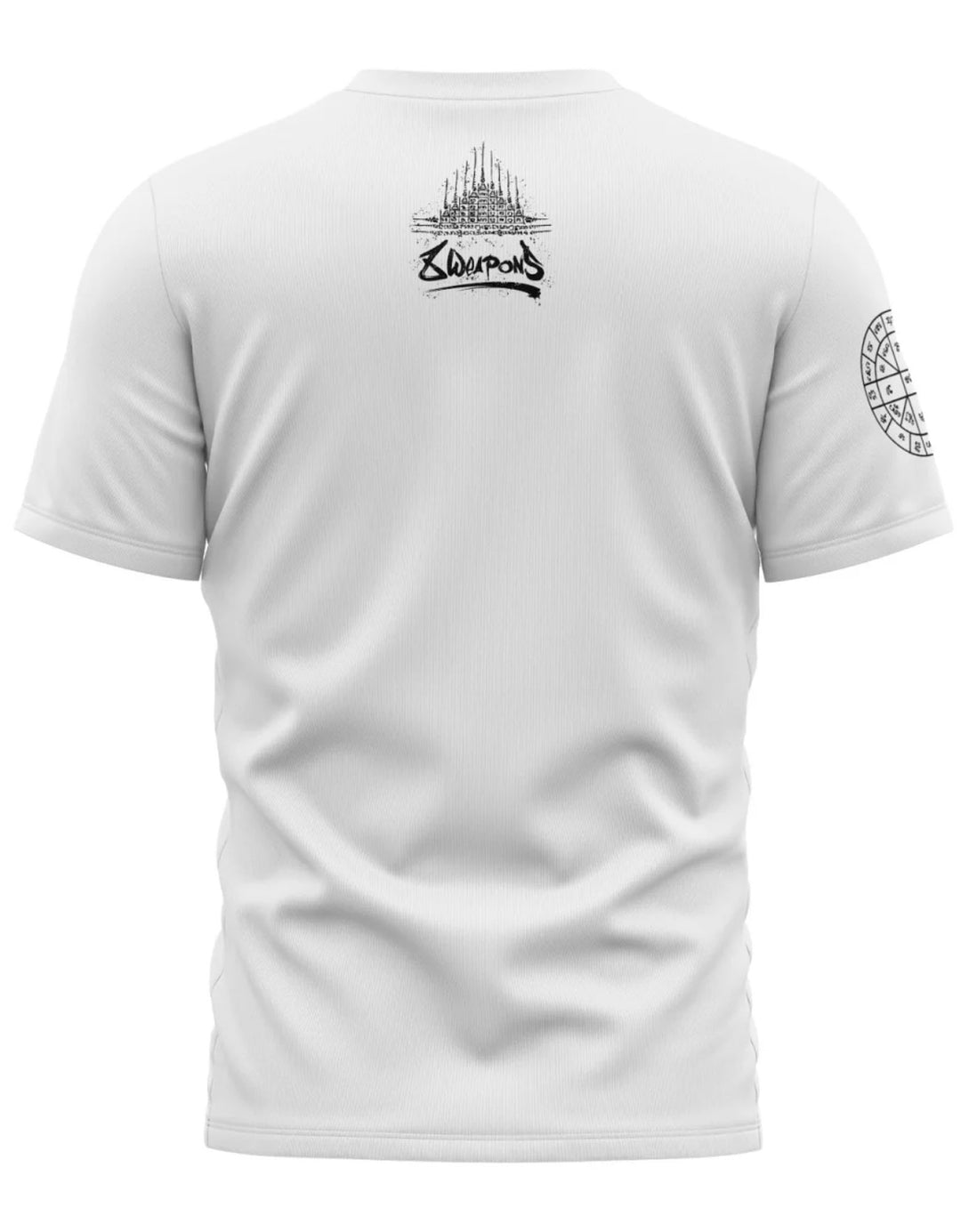T-shirt Boxe thaï 8 Weapons Yantra blanc