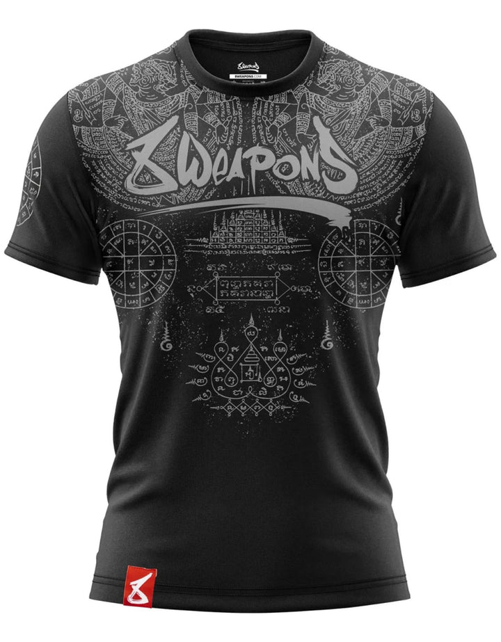 T-shirt Boxe thaï 8 Weapons Yantra noir
